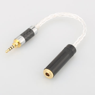 Audiocrast 15cm Carbon fiber 2.5mm TRRS Balanced Male to 3.5mm Stereo Female Earphone Audio Adapter Cable