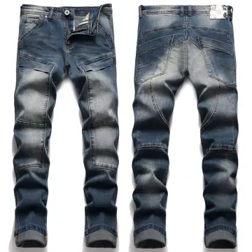 3 Colors Men's Plus Size Jeans Plain Black Blue Denim Pants
