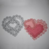 New Metal Cutting Dies 3Pcs Lace Heart For Decor Greeting Card DIY Scrapbooking Embossing stencil Paper Craft Album template