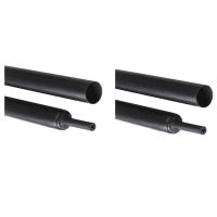 2 Pcs Black Heat Shrink Tube Electrical Sleeving Car Cable/Wire Heatshrink Tubing Wrap  2.5MM 2M &amp; 6MM 2M Cable Management