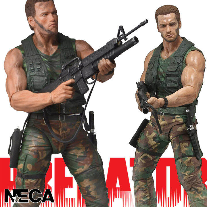 งานแท้ 100% Neca จากหนังดังเรื่อง Predator 1987 พรีเดเตอร์ คนไม่ใช่คน ภาค 1  Arnold Schwarzenegger Dutch อาร์โนลด์ ชวาร์เซเน็กเกอร์ ดัตช์ 30Th  Anniversary Jungle Patrol Ver Original Figma Genuine From Japan ฟิกม่า  โมเดล ตุ๊กตา อนิเมะ ของขวัญ Anime