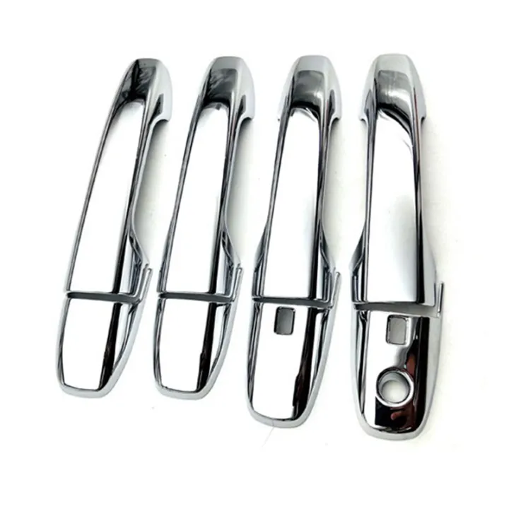 8pcs-chrome-silver-car-exterior-side-door-handle-frame-cover-trim-for-toyota-yaris-ativ-vois-2022-2023