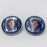 2PCS 50mm For SAAB 9000 900 9-3 Emblem Car Bonnet Front 3D Badge Sticker Decal Auto Accessories 5289897 4522884