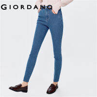 Giordano กางเกงยีนส์ขายาวผู้หญิง กางเกงแฟชั่นผญ ลุคสตรีท เอวสูง Free Shipping 13412150