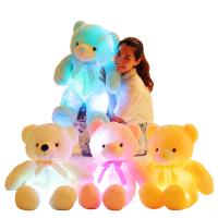 【YF】 Luminous 25/30/50cm Creative Light Up LED Colorful Glowing Teddy Bear Stuffed Animal Plush Toy Christmas Gift for Kid