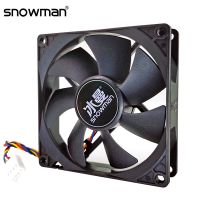 【LZ】❀  Boneco de neve 90mm 4 pinos pwm ventilador 92mm caso do computador ventilador silencioso 9cm cpu ventilador de refrigeração silencioso pc caso ventilador mais frio dc12v ajustar a velocidade do ventilador