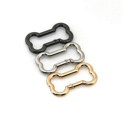 【YF】 1pcs Metal Bone Shape Ring Snap Hook Spring Gate Trigger Clasps Clips for Leather Craft Belt Strap Webbing Keychain Hooks