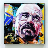 Heisenberg #2 ไฮเซนเบิร์ก Walter white ซีรี่ย์ Breaking bad รูปภาพ​ติด​ผนัง​ pop art พร้อมกรอบและที่แขวน กรอบรูป ของขวัญ แต่ง​บ้าน ของสะสม