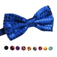 Fashion Men Bowtie Ties For Adult Pink Blue Pre tied Bow Tie Wedding Formal Male Shirt Adjustable Solid Sequined Bowtie