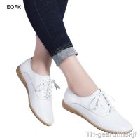 【hot】✱  EOFK Autmn Oxford Shoes Leather ballet Flats up Soft Ladies Derbys