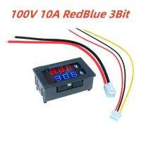 นกซน50A 10A DC 100V เครื่องวัดแรงดันไฟฟ้าแบบดิจิตอลขนาดเล็กแอมมิเตอร์3/4บิต5สายแรงดันไฟฟ้าเครื่องวัดค่ามิเตอร์ปัจจุบันจอแสดงผล LED สีแดงสีฟ้าวงจรไฟฟ้า P