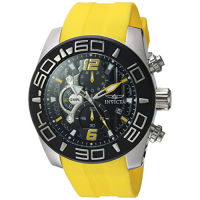 Invicta Mens Pro Diver Stainless Steel Quartz Watch with Silicone Strap, (Model: 22808, 22809)