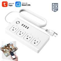 tuya ปลั๊กไฟ 8ch  Smart Power Strip, SP-8C wiFi Power BarหลายOutletสายไฟUSB 4และ4ควบคุมACปลั๊กโดยTuya