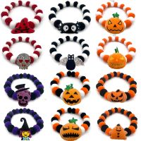 30pcs Halloween Holiday Dog Collar Dog Hairball Necklace Bowties for Dog Cat Bowtie Dog Grooming Accessories Pet Supplies