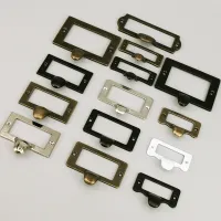 1 Piece Small/Large Heavy Duty Antique Furniture Cabinet Drawer Box Case Label Pull Handle File Name Card Frame Holder