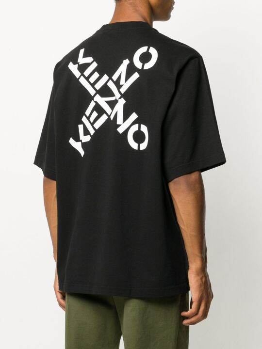 kenzo-เสื้อยืดแขนสั้นสำหรับผู้ชาย-ผ้าฝ้ายคอกลมแฟชั่นแบบลำลอง