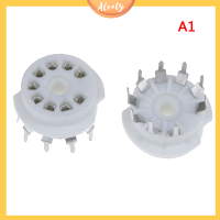 Aleaty? 1ชิ้น9Pin ชุบทอง PCB ฐานซ็อกเก็ตหลอดเซรามิกสำหรับ ECC83 12AU7 12AX7