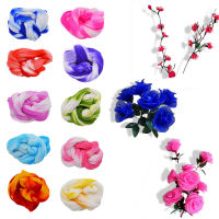 【cw】5PCS Multicolor Nylon Stocking Ronde Flower Material Tensile Stocking Material Accessory Handmade Wedding Home DIY Flower Crafts ！