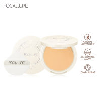 FOCALLURE แป้งอัดแข็งธรรมชาติน้ำหนักเบากันน้ำควบคุมความมันติดทนนานแป้งแต่งหน้าเครื่องสำอาง