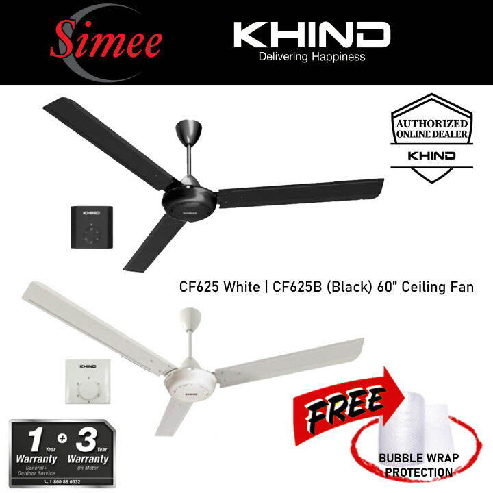 Khind 60 inch Ceiling Fan 5 Speed CF625 White CF625B Black Replace
