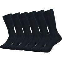 ▲┅  6 pairs Mens socks Black Cotton Dress Socks High quality Long Autumn and winter Sweat Resistant Anti-odor Calf Socks