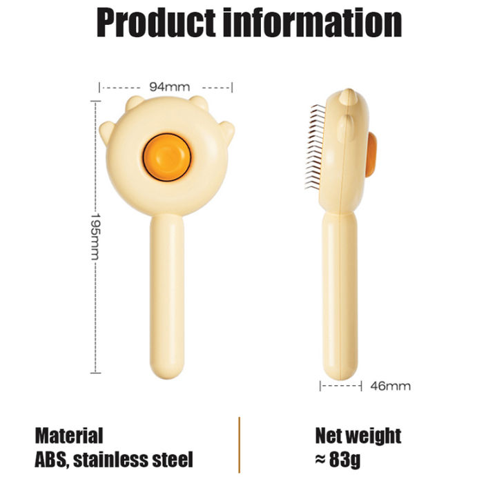 สัตว์เลี้ยงแมวผม-remover-แปรงกรูมมิ่งหวีแปรงทำความสะอาดตัวเองด้วยสแตนเลสนวดฟันสุนัขแมวสัตว์เลี้ยงกรูมมิ่งอุปกรณ์