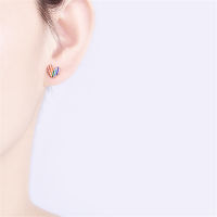 Love Small Open Index Ring Fresh Student Finger All-match Earrings Seven-color Fashion Creative