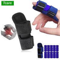 Tcare 1 Set Finger Guard Sleeve Finger Splint Suit Adjustable Finger Support Splint for Trigger Finger Arthritis Ligament Pain