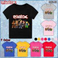 COD DSGRGTRDRT Ready Stock 2-15Y Kdis T-shirt Roblox boys and girls short-sleeved fashion casual new trend sports shirt