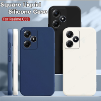 สำหรับ Realme C53 C 53 Narzo N53และ53 Realme C53 4G เคสโทรศัพท์ซิลิโคนเหลวนิ่มป้องกันเลนส์กล้องเคสกันกระแทกมือถือฝาครอบด้านหลังคู่