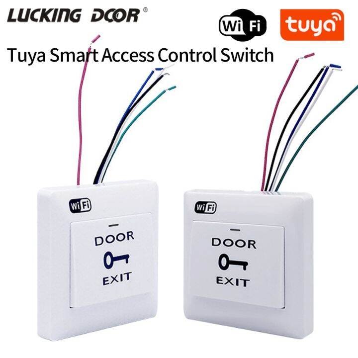 Smart Life Wall Switch Tuya WiFi Touch Exit Button Release Push Switch