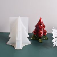 Christmas Tree Candle Mold DIY Crystal Epoxy Resin Mould Decor Ornament Soap Plaster Molds 3D Scented Candle Making Supplies