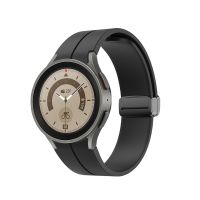 {TATLLr}สายรัดหัวเข็มขัดพับแม่เหล็กสำหรับ Samsung Galaxy Watch 4 5 40มม. 44มม. Pro 45มม. คลาสสิก42มม. 46มม. วงสร้อยข้อมือซิลิโคนเดิม