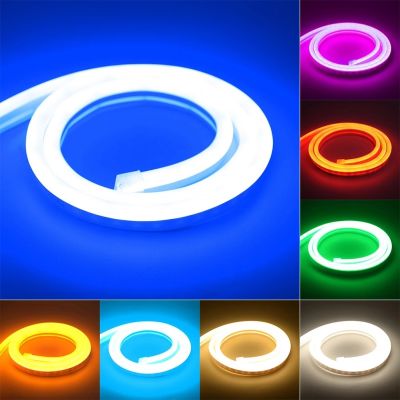 ❇☌ 6mm Narrow Silicone Neon Light/ 12V LED Strip/Flexible Rope Tube Waterproof for DIY Holiday Decoration Light