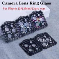 Camera Lens Glass for iPhone 13 pro max 13mini Metal Lens Ring Camera Screen Protector for iPhone 14 plus 14 pro max Lens Cover  Screen Protectors