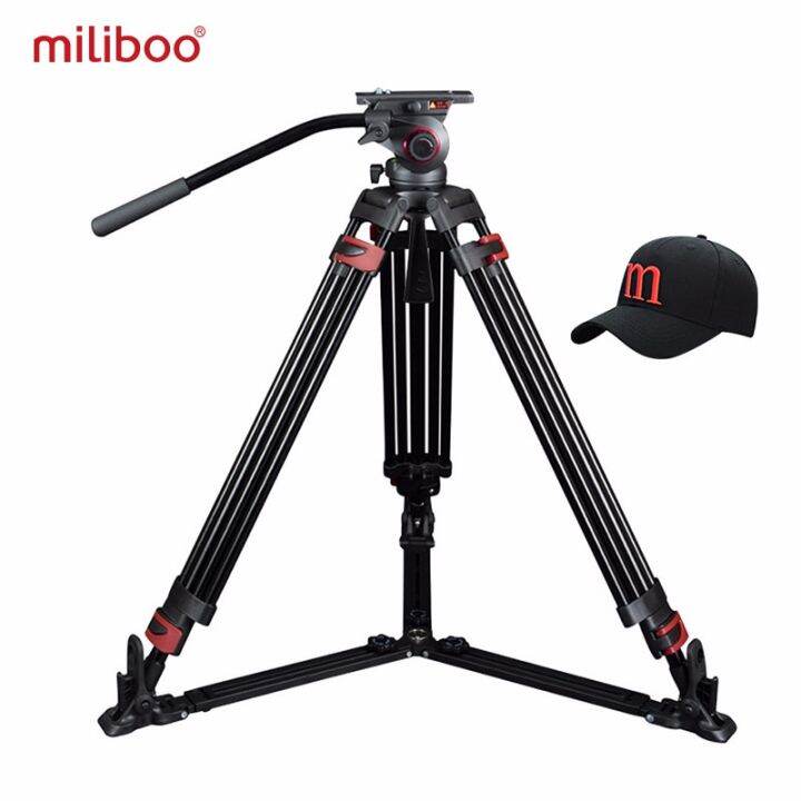 miliboo-mtt609a-งานหนักระดับมืออาชีพหัวไฮดรอลิกกล้องลูกบอลขาตั้งกล้องสำหรับกล้องวิดีโอ-ขาตั้งกล้องดีเอสแอลอาร์รับน้ำหนักขาตั้งกล้องวิดีโอสูงสุด15กก