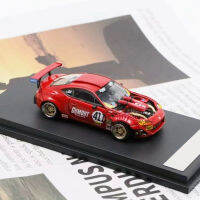 DCM 1:64รุ่นรถ GT4586อัลลอยรถสปอร์ตพร้อมรายละเอียดเครื่องยนต์-ไฟสีแดง