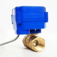 3/4" Brass electric ball valve  DC12V electric motorized valve with 2/3/5 Wires  DN20 electric motor vlave for HVAC Plumbing Valves