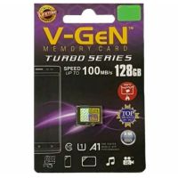 การ์ด MICRO SD VGEN 128GB TURBO แบบดั้งเดิม สไตล์คลาสสิก 10