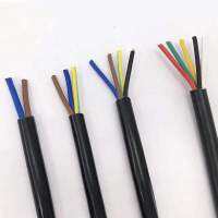 22 Awg Rvv 2/3/4/5/6/7/8/10/12/14/16/18 Cores Pins Extension Wire Copper Wire Conductor Electric Rvv Cable Sleeves Balck