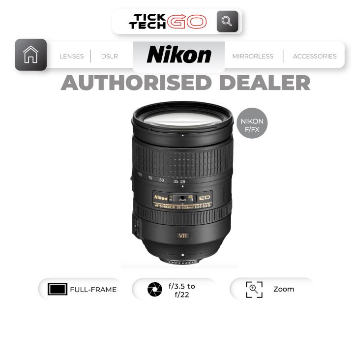 Nikon AF-S NIKKOR 28-300MM F/3.5-5.6G ED VR Lens | Lazada