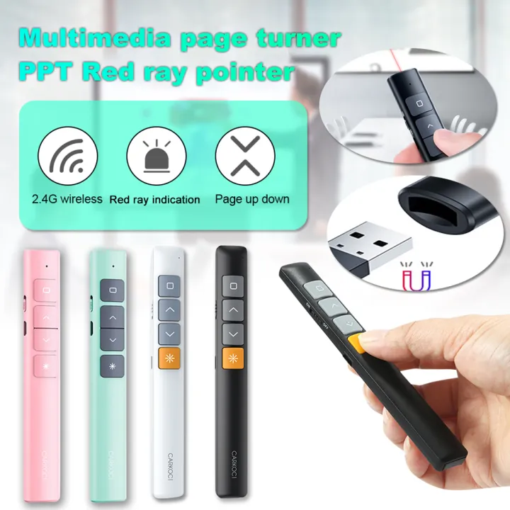 PPT Wireless Presenter 100M Remote Presentation Clicker with Hyperlink