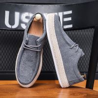 Mens Shoes Summer Breathable Lazy Casual Shoes Versatile Board Shoes Mens Cloth Shoes Sailing Shoes Men Sweat-Absorbant