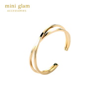 Miniglam X Cross Cuff Bracelet กำไลข้อมือดีไซน์ไขว้สีทอง