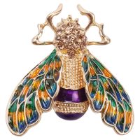 Fashionable Bumble Bee Crystal Brooch Pin Costume Badge Party Jewelry Gift Colorful bees