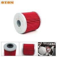 【cw】Motorcycle accessories OTOM Motorcycle Red Oil Filter High Quality Filtration Paper Cleaner For KAWASAKI KX250F KX450F RMZ250 RMZ450 Off Road Motocross !