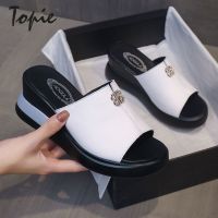 Topie รองเท้ารัดส้นสำหรับผู้หญิง Kasut Wanita Selipar Wanita Heels รองเท้าแตะสตรีทรงบีบเกาหลีแฟชั่นสไตล์รองเท้าแตะลำลอง AG0324