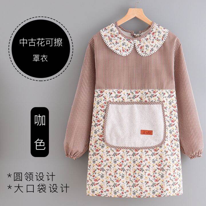 overall-female-household-kitchen-cooking-apron-in-2023-the-new-adult-coveralls-anti-wear-long-sleeved-brim-preventionth