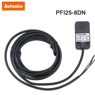 :{”》: 12-24VDC IP67อัตโนมัติสวิตช์เหนี่ยวนำในระยะ8มม. PFI25-8DN/DP NPN PNP 3สายแบบแบนเซ็นเซอร์ DC ไม่ใช้สำหรับรีด