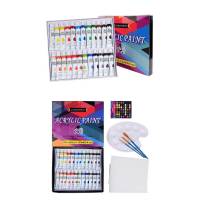 ชุดสีอะครีลิคหลอดอลูมิเนียมสีอะครีลิคมืออาชีพ DIY Waterproof Pigment Painting Tool Wall XBW-3024YL-vn4958570